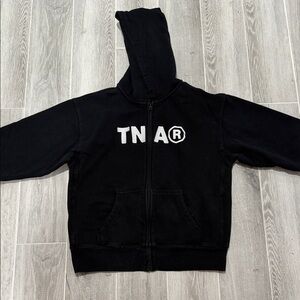 TNA Black Hoodie with White Logo